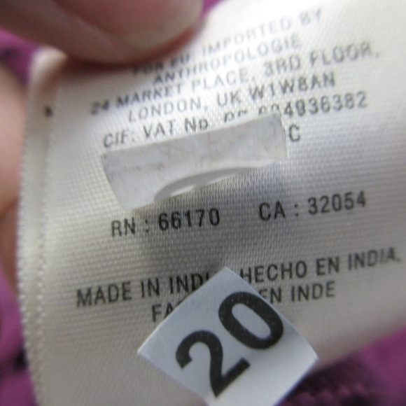 Anthropologie Vanessa Virginia Mini Dress L Purple Cotton Lace Ruffle Boho 430 - Picture 7 of 13